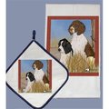 Bakebetter Dish Towel and Pot Holder Set - English Springer Spaniel BA2633808